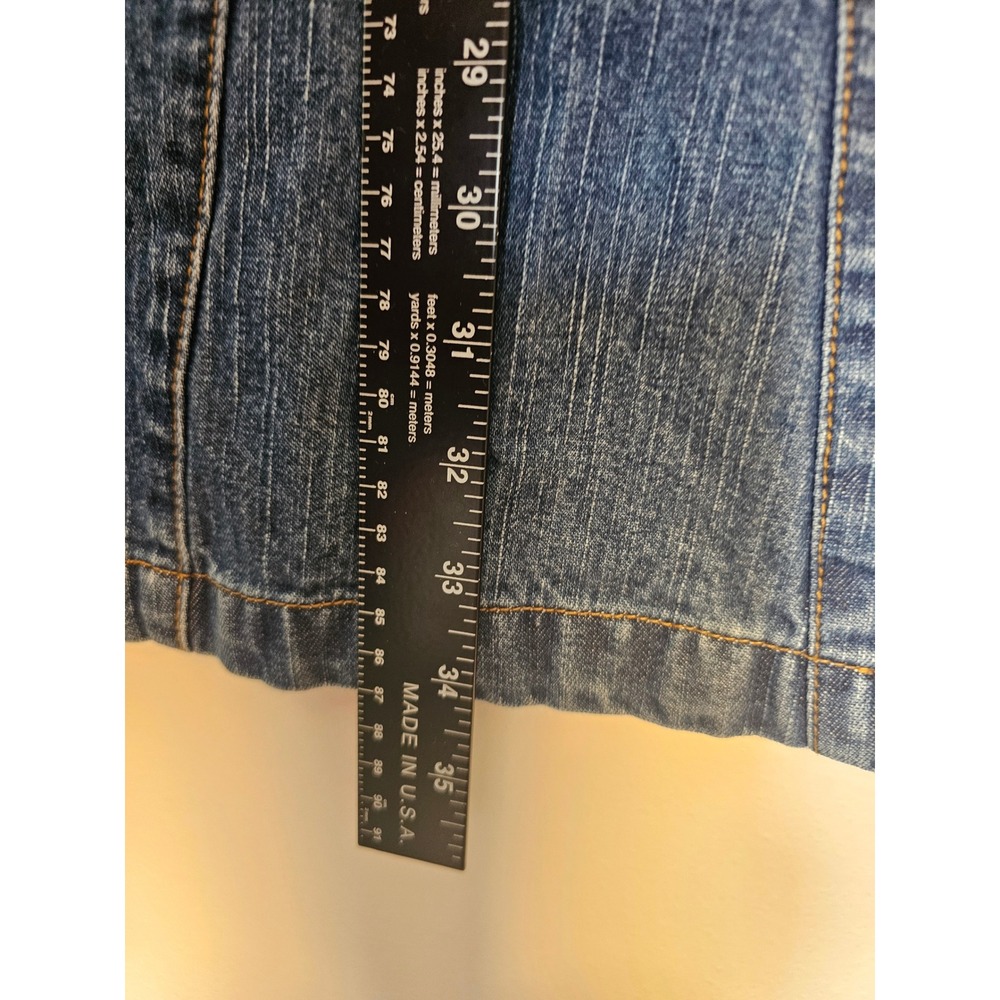 [Y2K Boho] Faded Glory Denim Maxi Skirt  12 Blue Sandblast A-Line Long Cotton - Picture 4 of 10